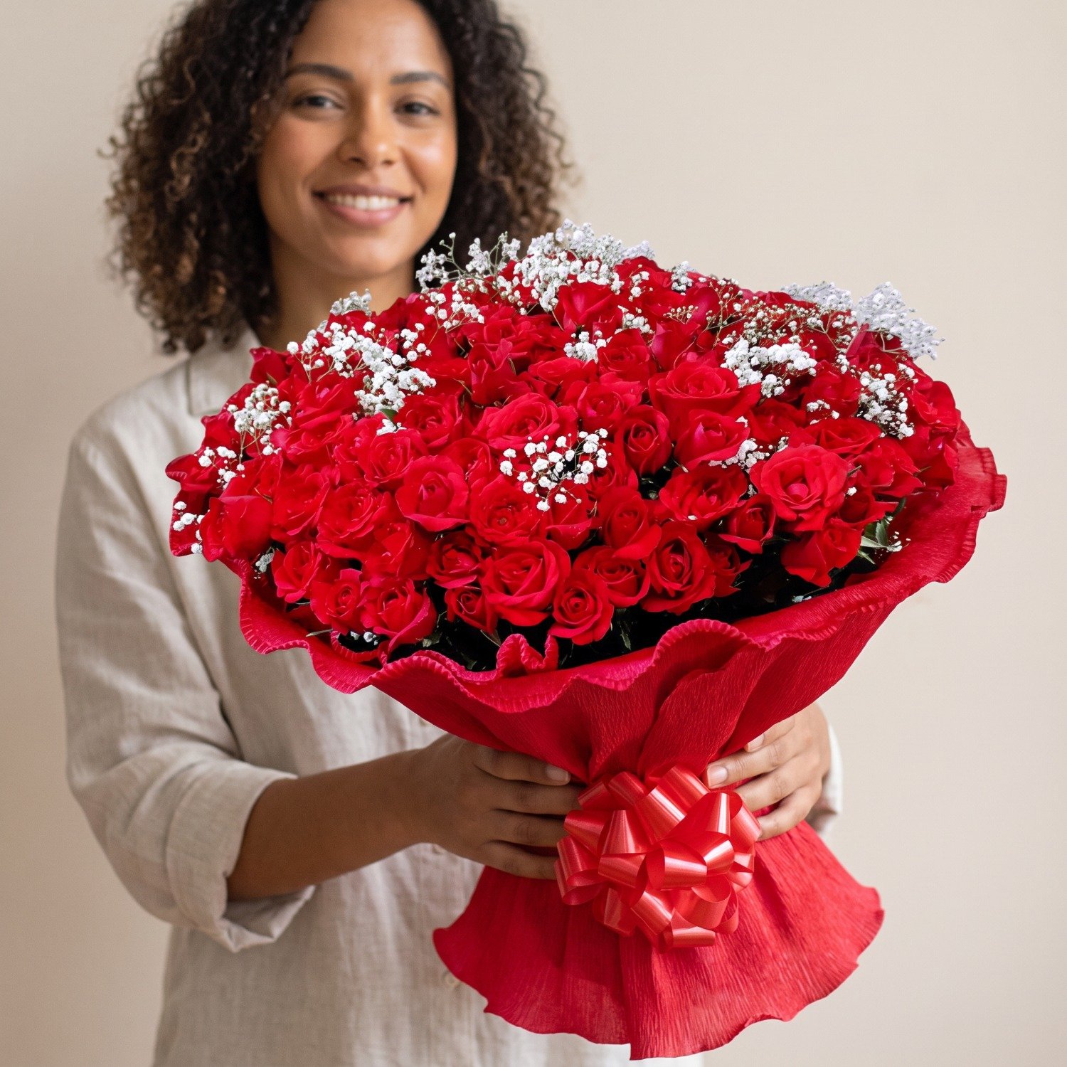 Buquê de 200 Rosas Vermelhas 