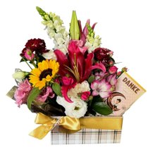 Box de Flores Mistas com Chocolate