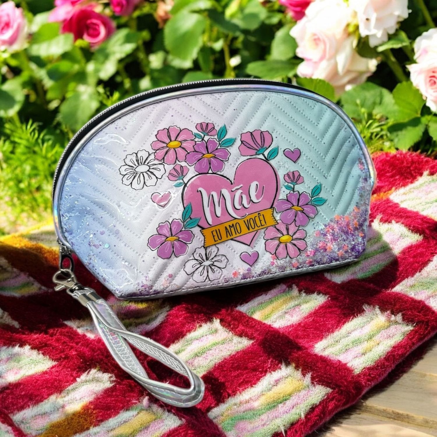 Necessaire "Mãe Eu Amo Você"