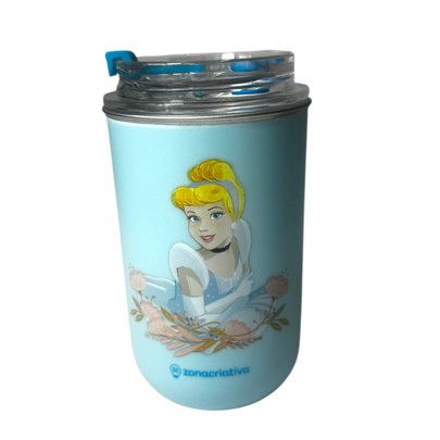 Copo com Canudo Cinderela Disney