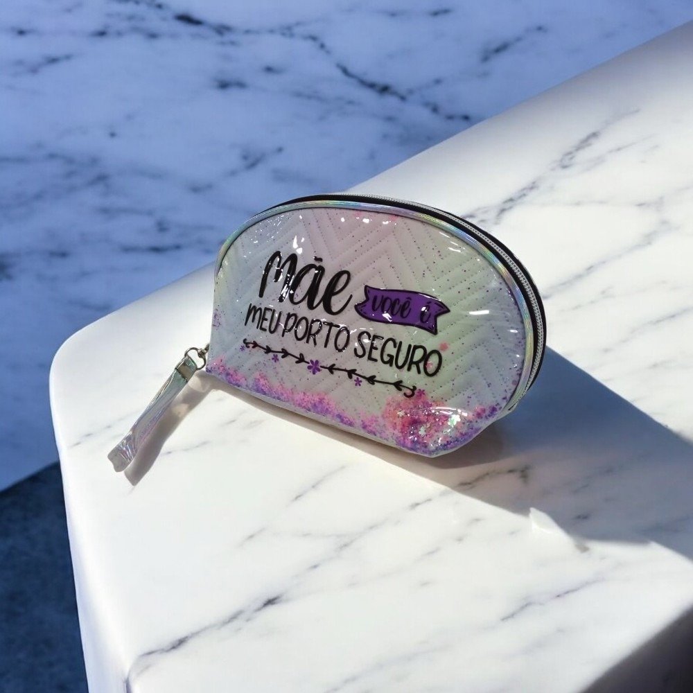 Necessaire Pvc "Mãe meu Porto Seguro"