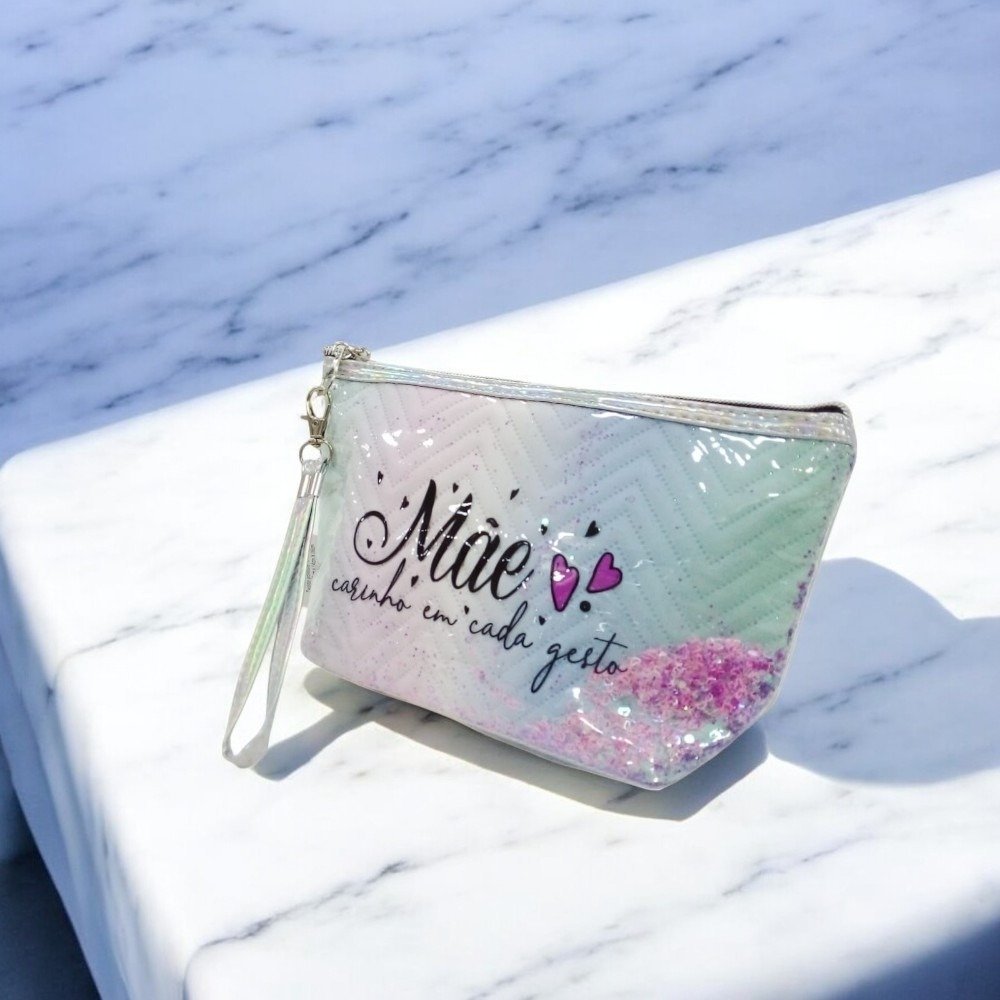 Necessaire Pvc "Mãe carinho em cada gesto"