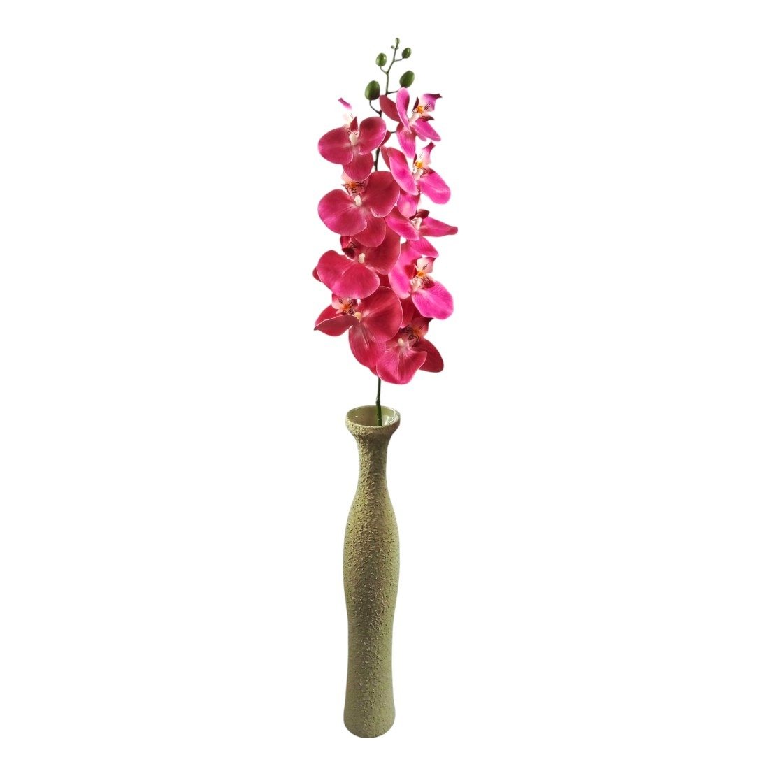 Haste Orquidea com 09 botões Pink Escuro