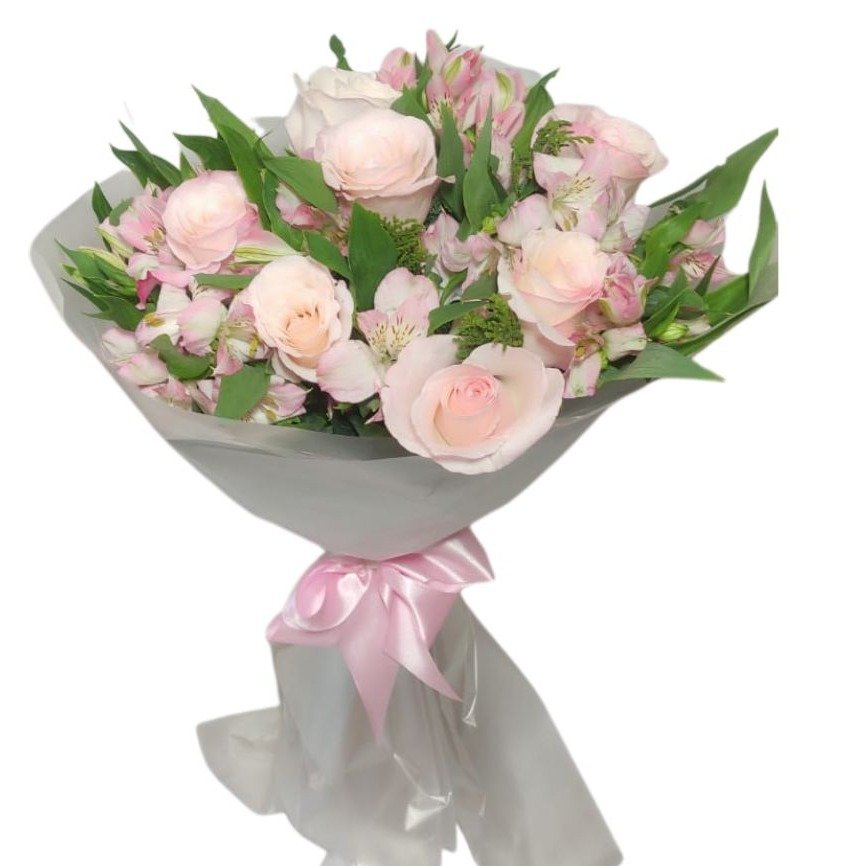 Buquê 7 Rosas Claras