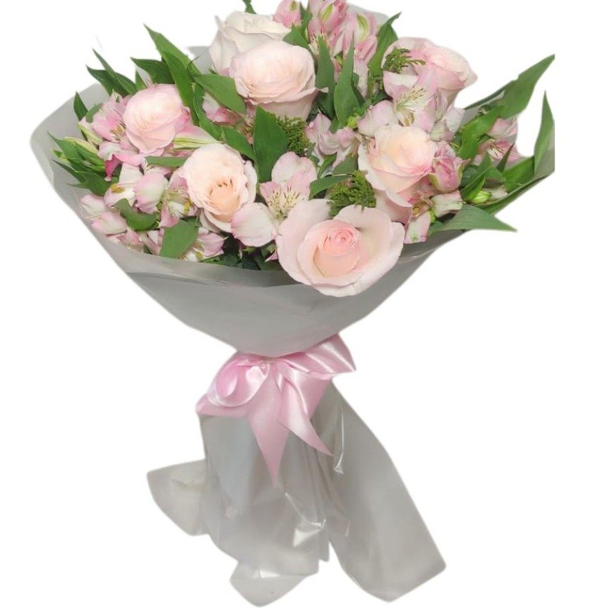 Buquê 7 Rosas Claras