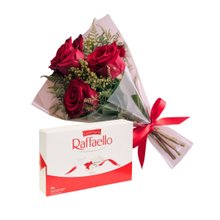 Buquê de 3 Rosas com Raffaello