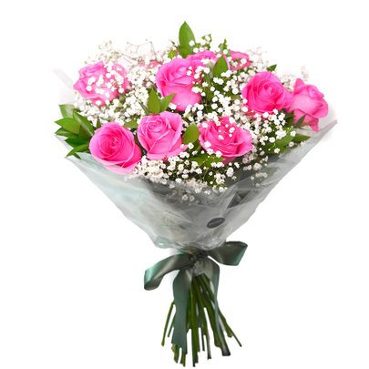 Buquê de 12 Rosas Pink
