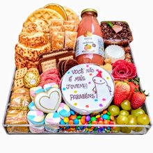 Cesta Presente Alegria de Aniversário com Bento Cake