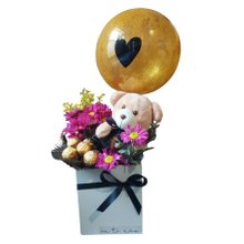 Caixa Chocolate Pelúcia e Balão