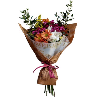 Buquê com Flores da Estação