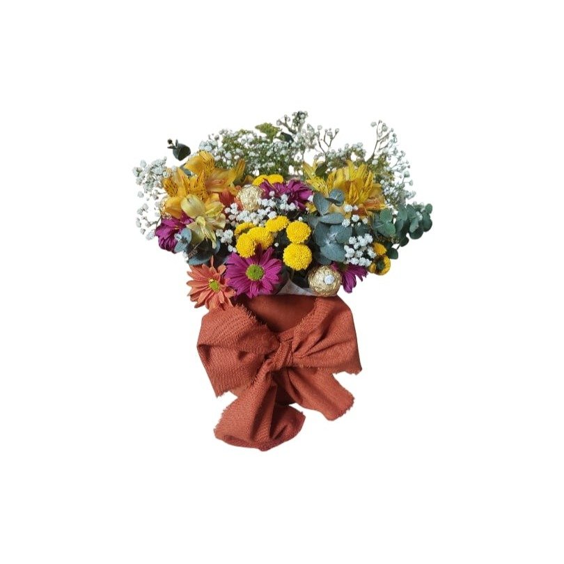 Caixa Mix de Flores com Bombons Finos