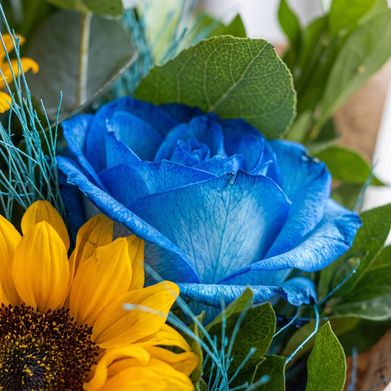 Buquê de Rosas Azul Elegance