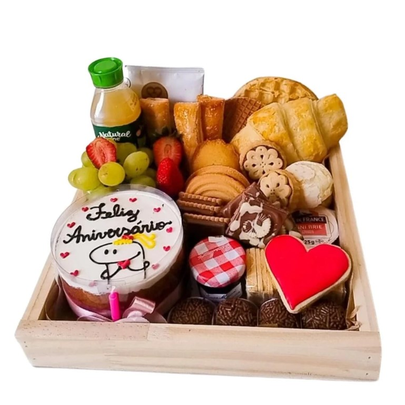 Cesta de Café da Manhã Sabor e Afeto