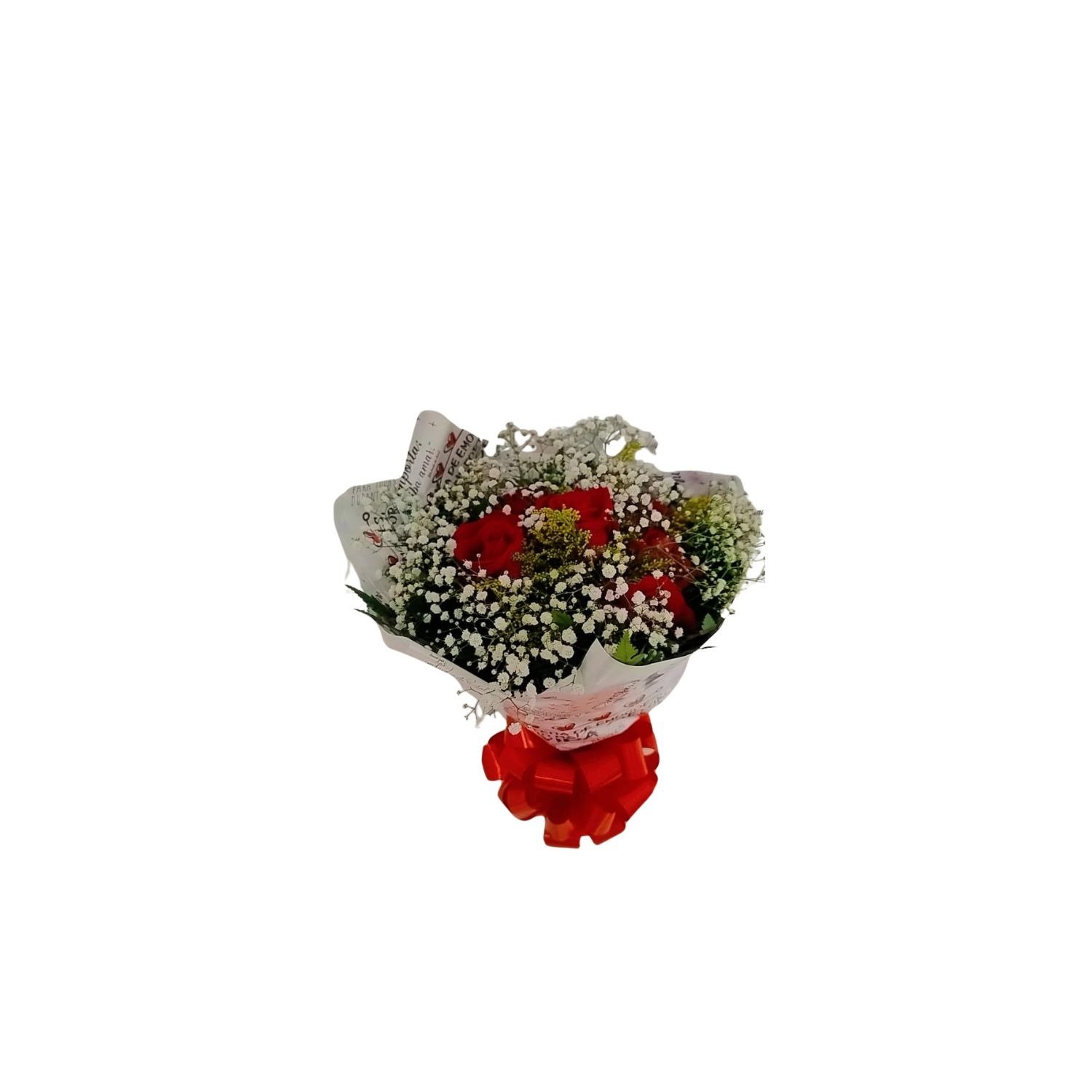 Buquê de Seis Rosas e Ferrero Rocher
