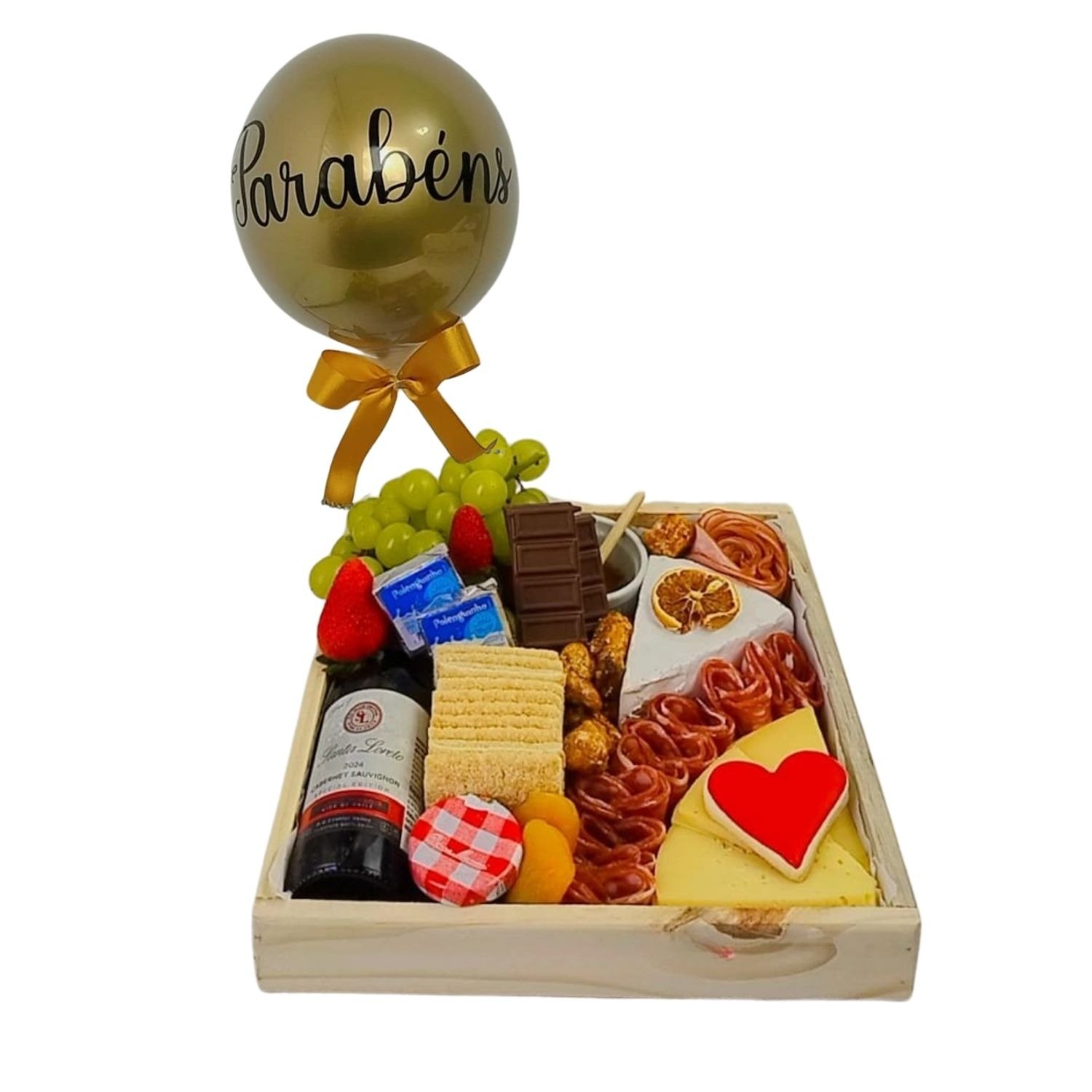 Cesta de Vinho e Frios