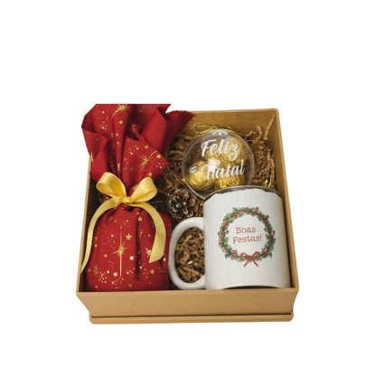 Caixa Boas Festas com Xícara