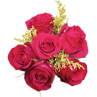 Buquê de 6 Rosas Vermelhas Lov'u