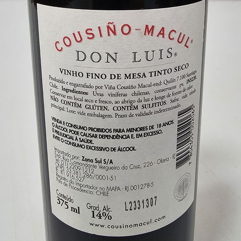 Vinho Tinto Cousiño Macul Don Luis Cabernet Sauvignon 