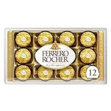Bombom Ferrero Rocher Bandeja 150g 12 Unidades