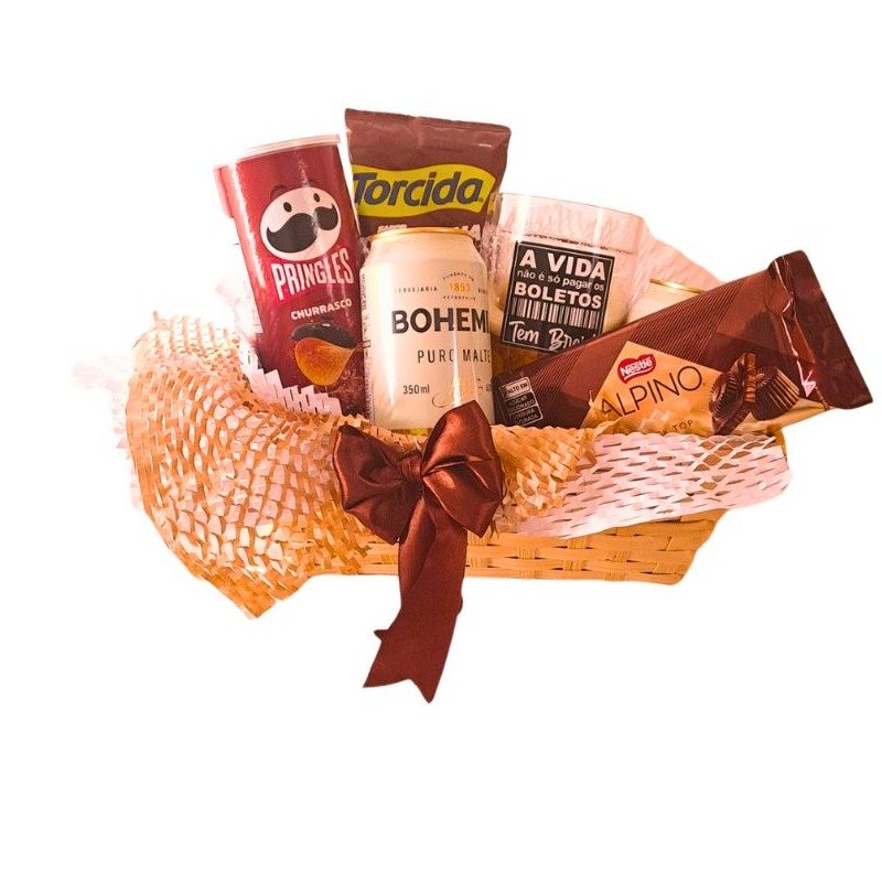 Cesta Cerveja Bohemia com Petiscos Surpresa
