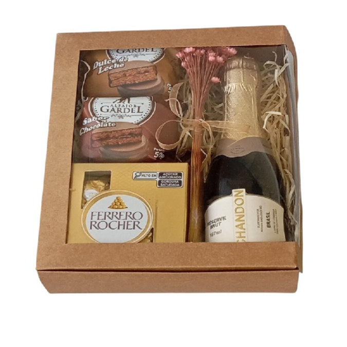 Caixa Bem Me Quer Com Carinho Alfajor e Chandon