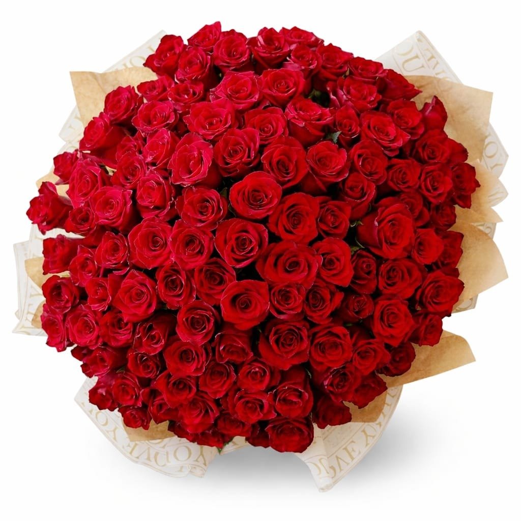 Buquê com 100 Rosas Royale