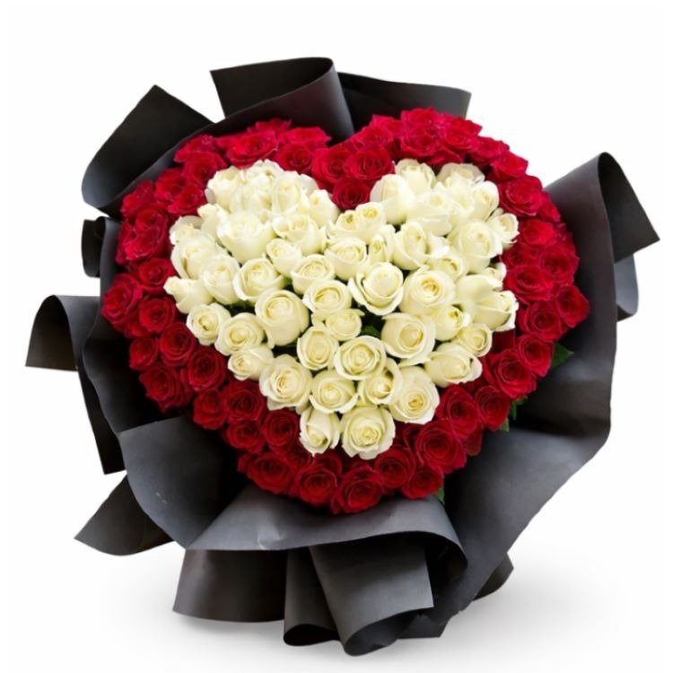 Buquê com 100 Rosas Jóia Floral