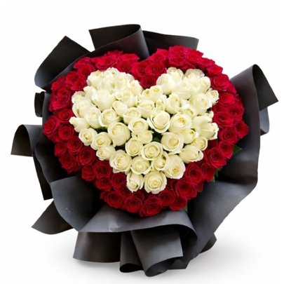 Buquê com 100 Rosas Jóia Floral