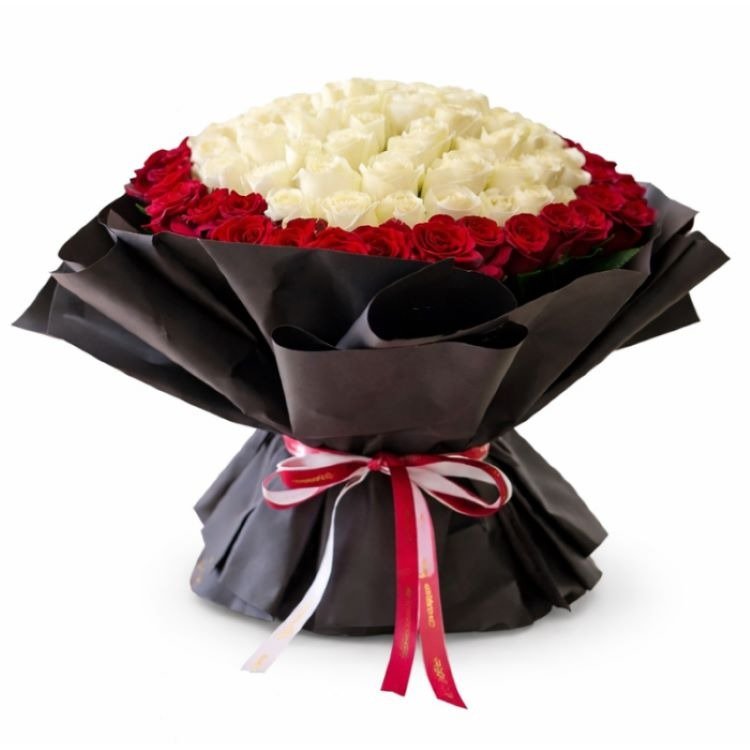 Buquê com 100 Rosas Jóia Floral
