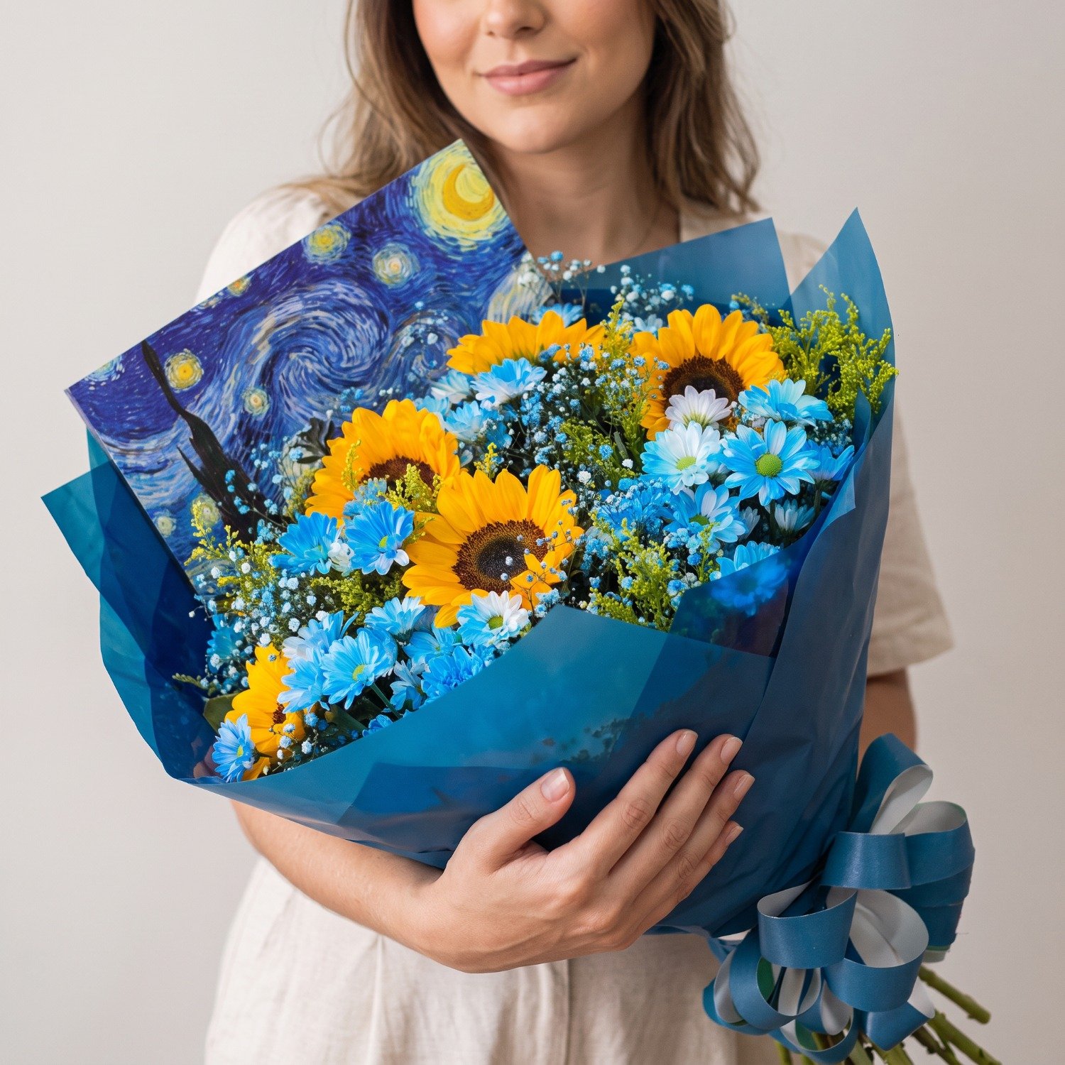 Buquê van gogh com tela