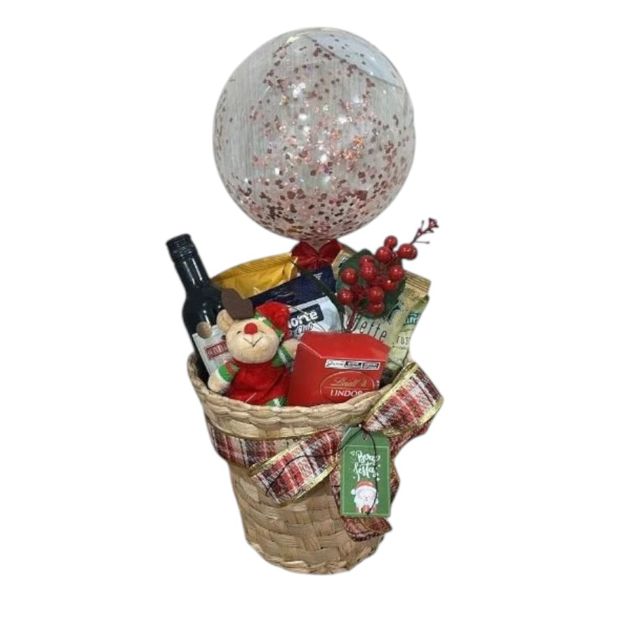 Cesta Natal Encantada com Balão