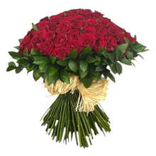 Buquê Premium 100 Rosas Vermelhas