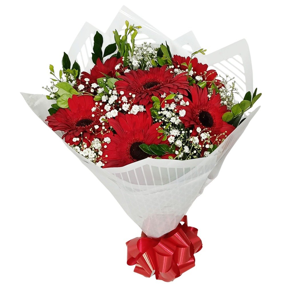 Buquê Encantador de Gérberas Vermelhas 6 und