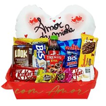 Cesta de Chocolates Grande com Almofada