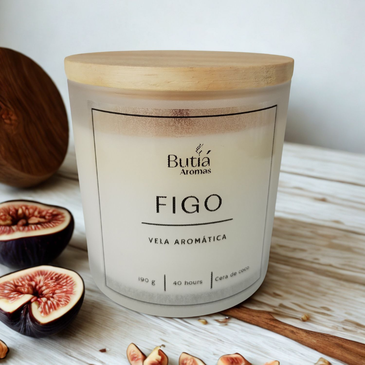 Vela Aromática Perfumada de Figo 190 Gramas
