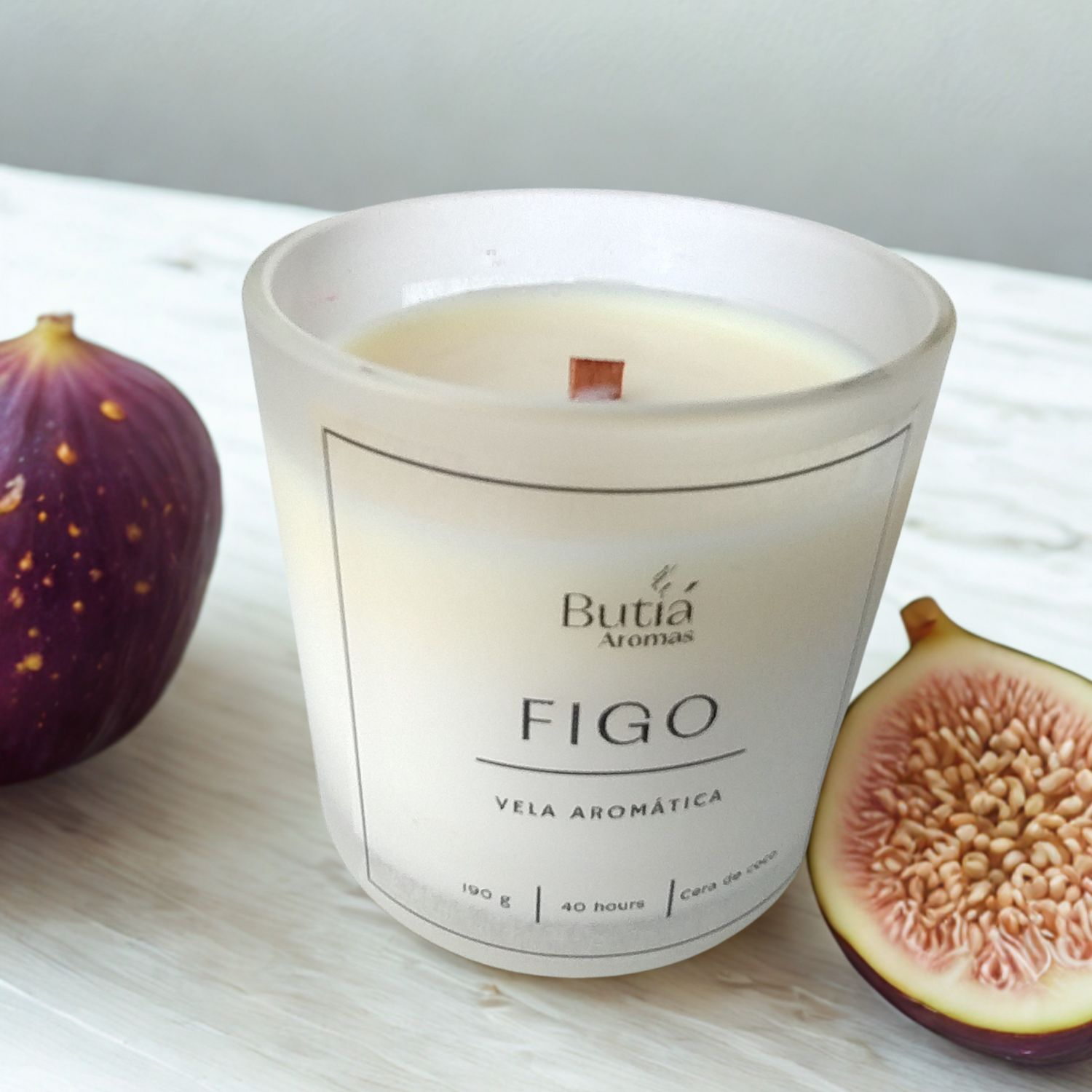 Vela Aromática Perfumada de Figo 190 Gramas