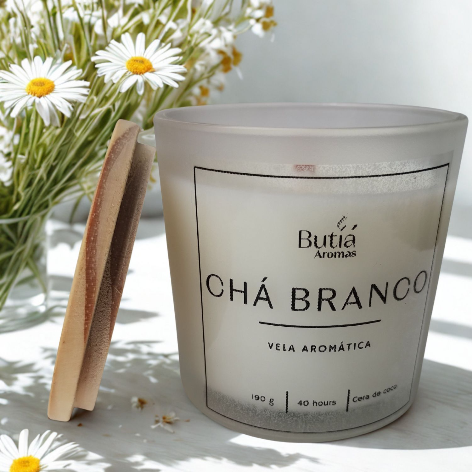 Vela Aromática Perfumada Chá Branco 190 Gramas