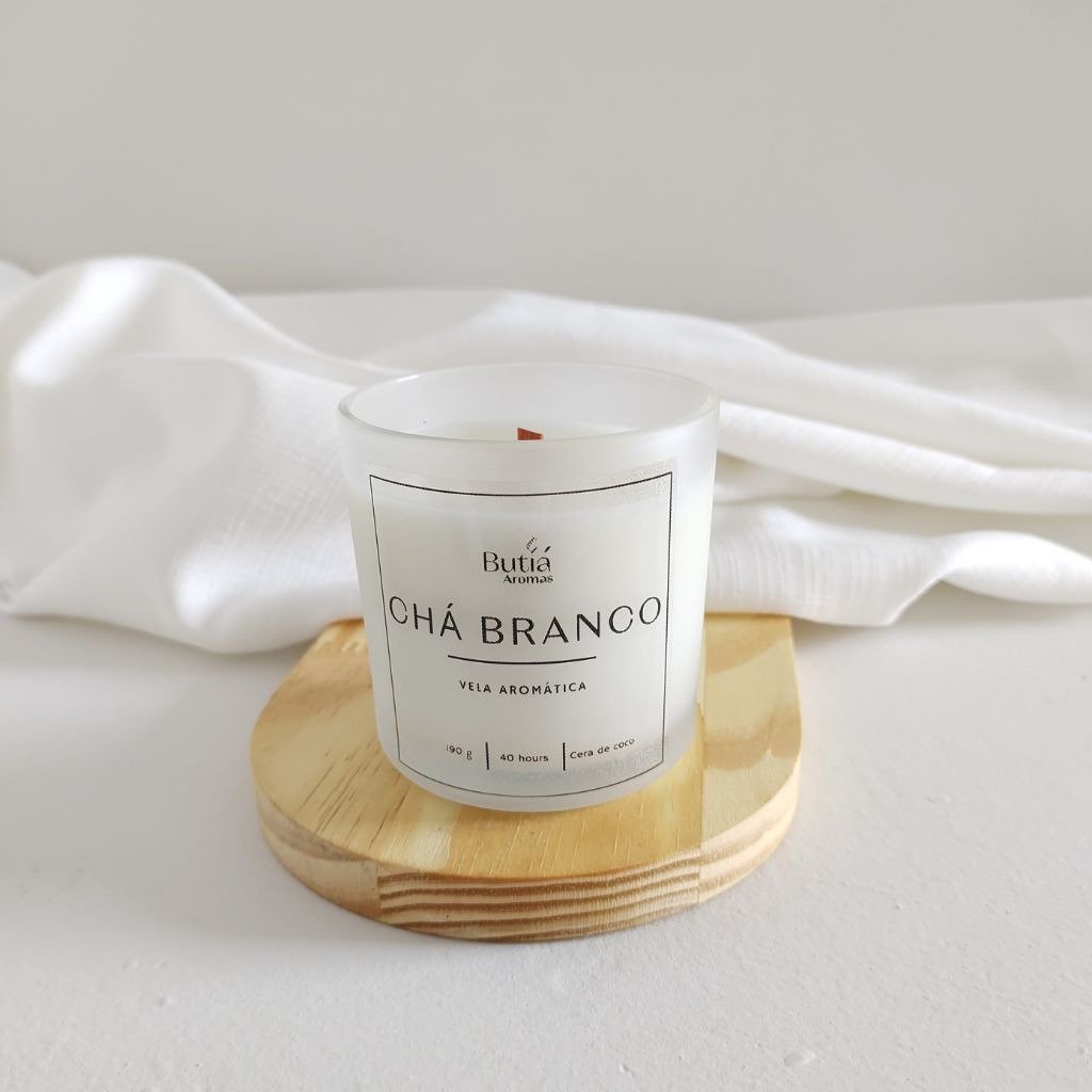 Kit aromatico Chá Branco e Vela Brisa do Mar 