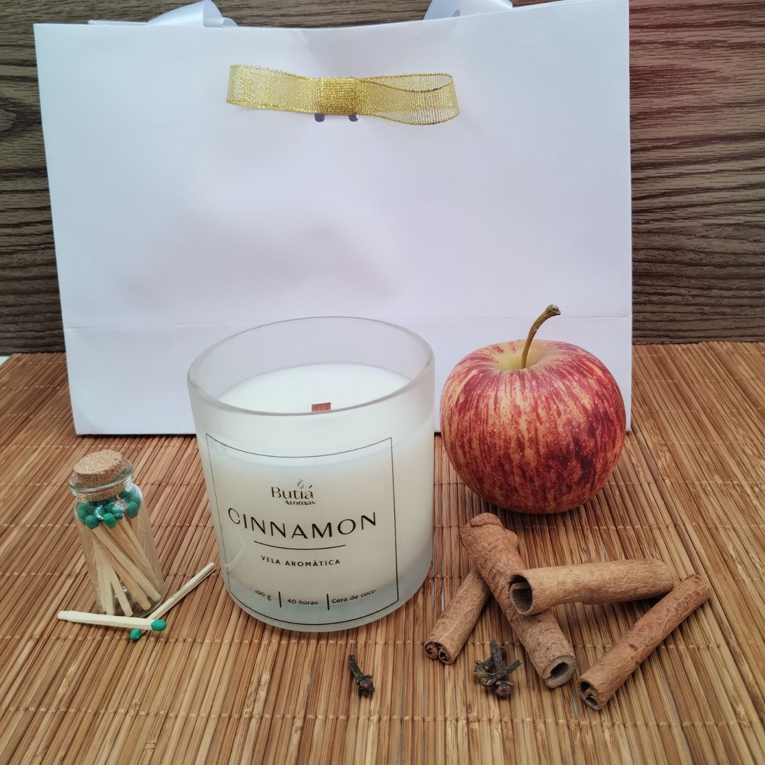 Kit Vela Aromatica  Maça e Canela e Jasmin  gr