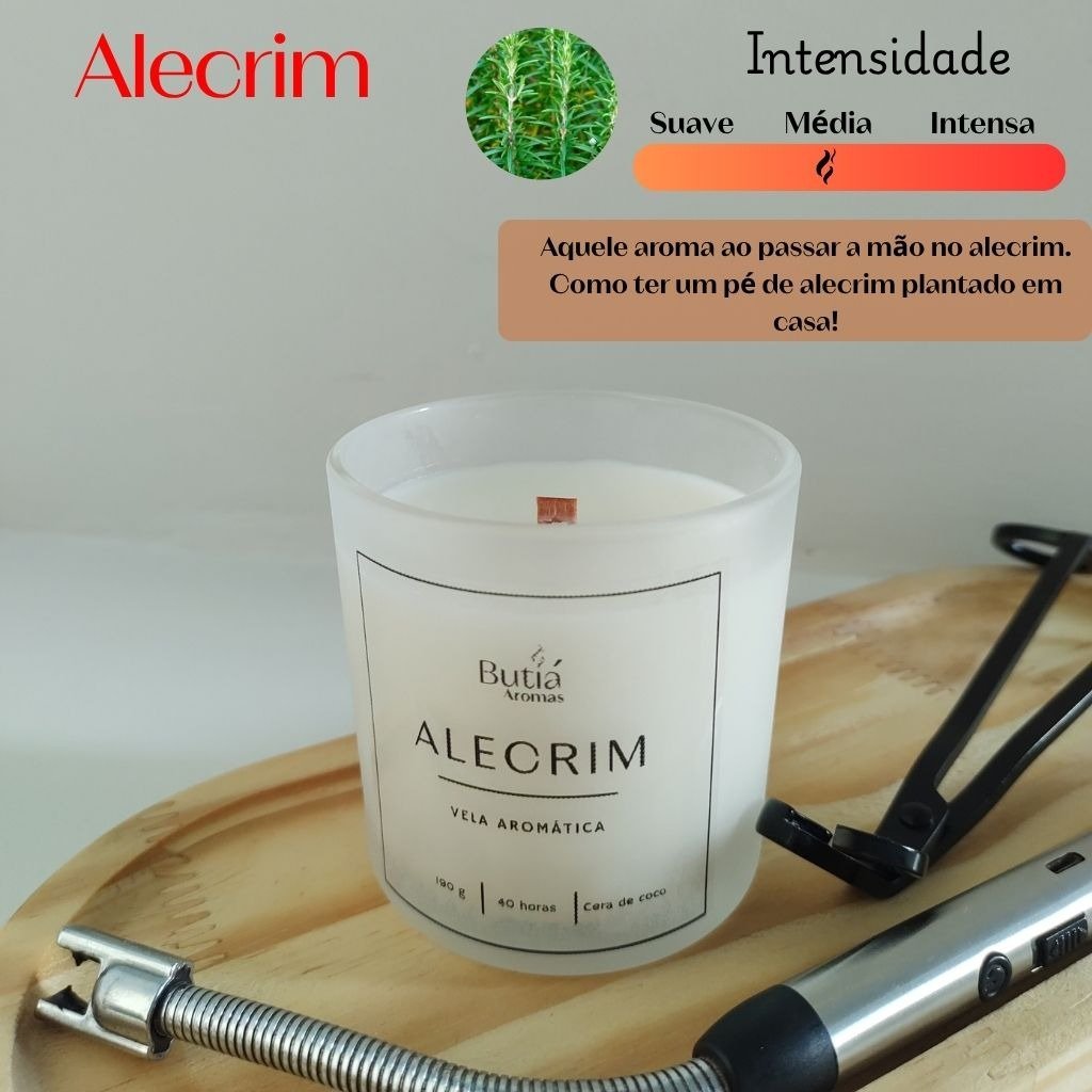 KIT: Vela Aromática Alecrim e Gardênia 