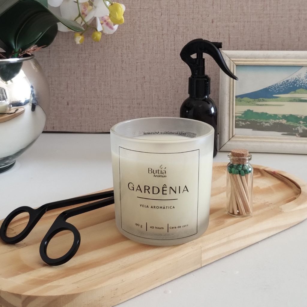 Vela Aromática de Gardenia e Figo