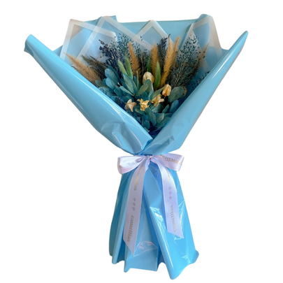Buquê Flores Desidratadas G - Azul