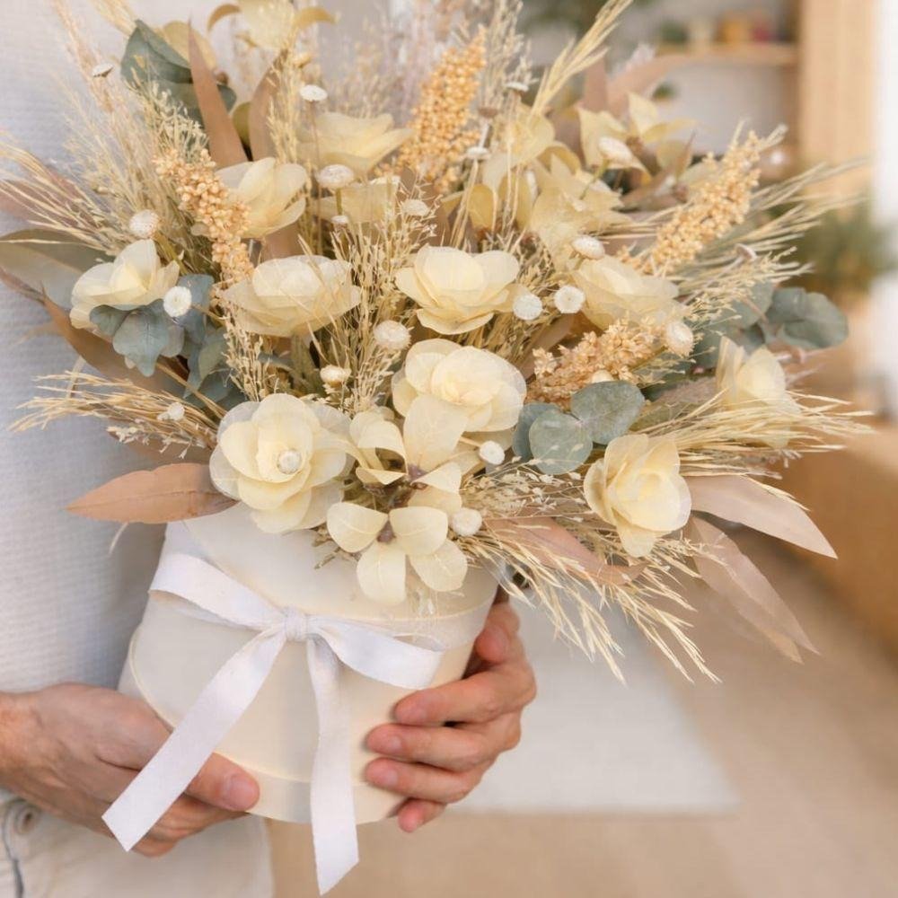 Box de Rosas Brancas Elegance 