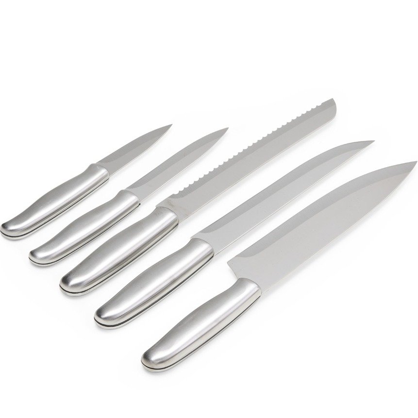 Kit Facas 5 Peças Inox