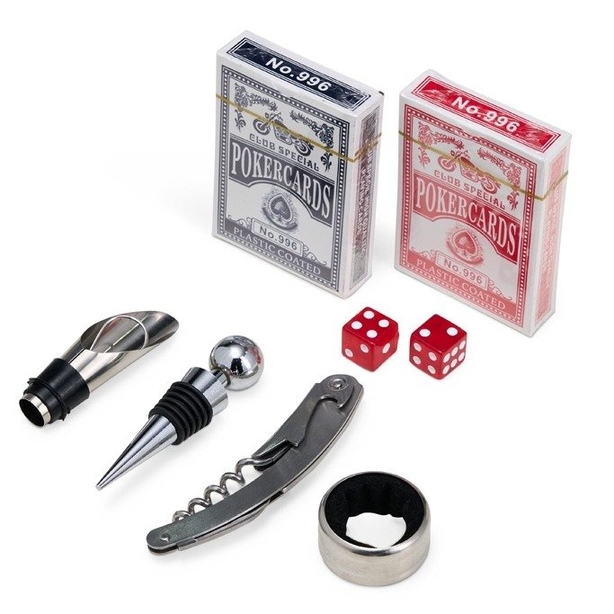 Kit Vinho com Jogo de Baralho