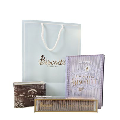 Kit Livro com Biscoitos Amanteigados e Chocolate
