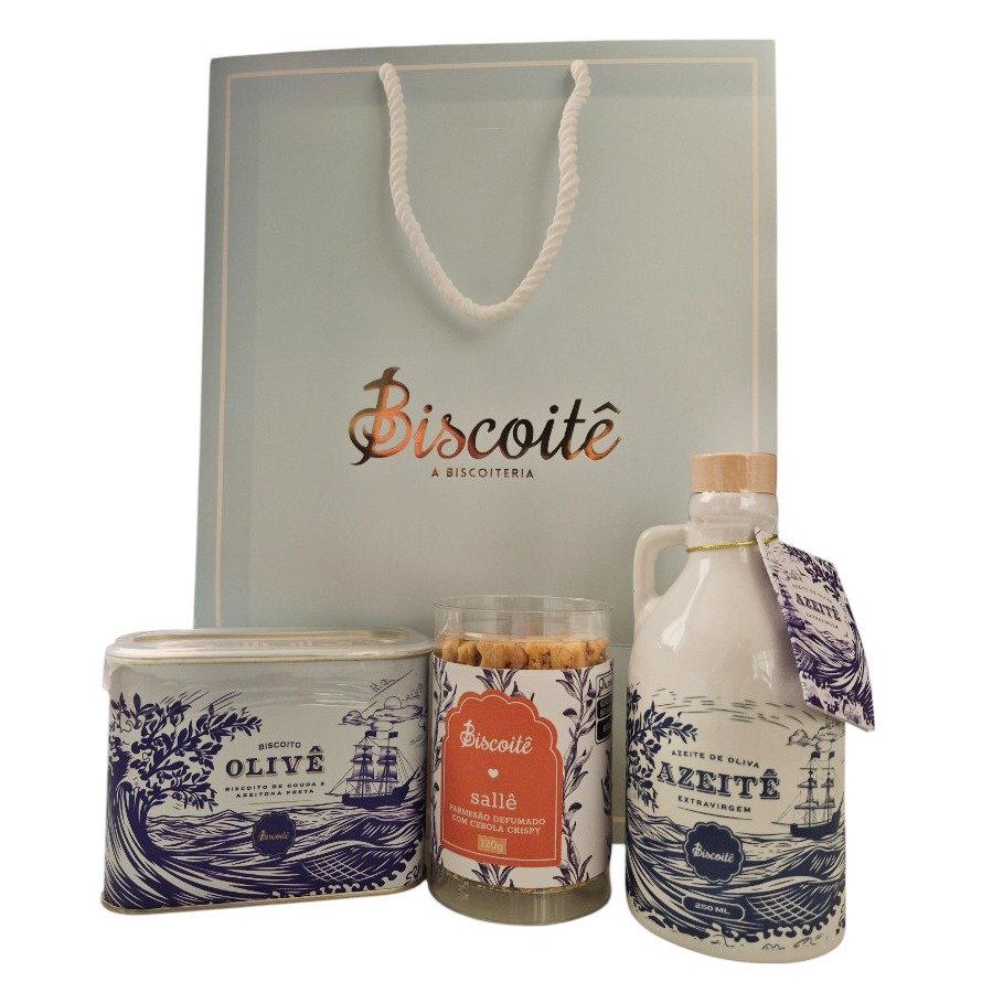 Kit Biscoitê com Azeite, Olivê e Snack Sallê