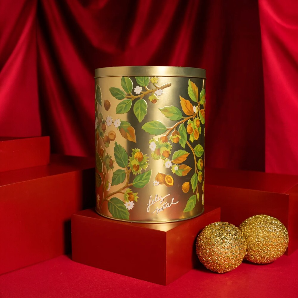 Lata Panettone Cremiê Biscoitê