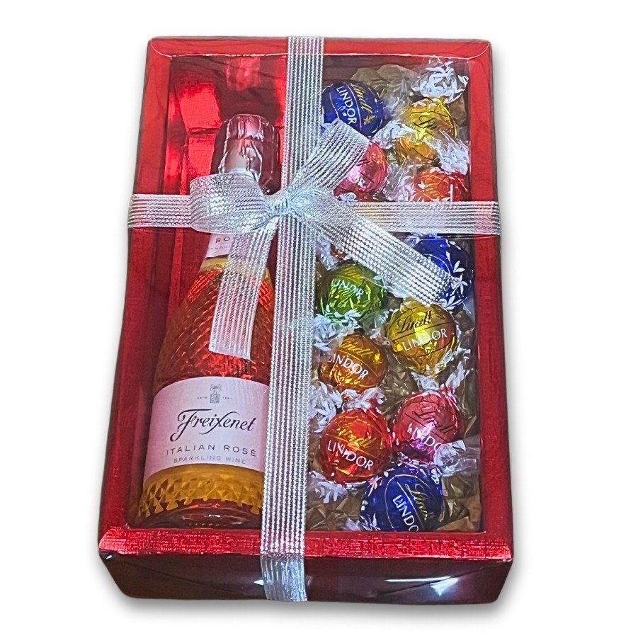 Presente Vermelho: Freixenet Rosé e Chocolate Lindt