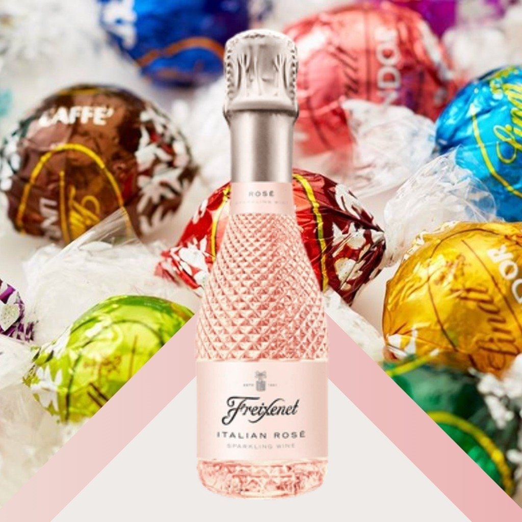 Presente Vermelho: Freixenet Rosé e Chocolate Lindt
